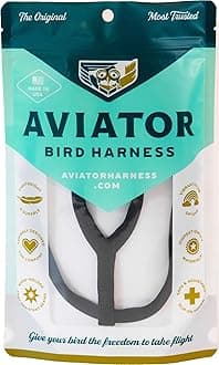 - The AVIATOR Pet Bird Harness and Leash: X-Large Black