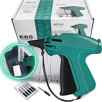 GILLRAJ Tagging Gun for Clothing【Jumbo Pack 5000pcs 2" Barbs】& 6 Needles, Clothes Retail Price Hang Tag Attacher Gun Fastener for Store Consignment Garage Yard Sale