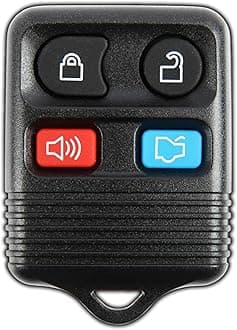 KeylessOption Black Replacement 4 Button Keyless Entry Remote Control Key Fob Clicker