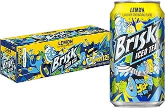 Brisk Lemon Iced Tea, 12 Fl Oz Cans (Pack of 12)