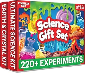 Einstein BoxScience Gift Set for Boys & Girls Aged 8-10-12-14 Years | Birthday Gifts Ideas for Kids | STEM Learning Toys for 8,9,10,11,12,13,14-Year-Olds | 2-in-1 Educational Toys Set |