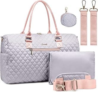 LOVEVOOK Diaper Bag Tote with Pacifier Case and Changing Pad, Large Capacity Mommy Bag for Hospital and Weekender Travel, Functional Baby Bags Newborn Baby Essential