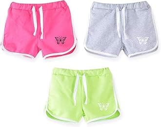 KYDA KIDS® Girls 100% Pure Cotton Shorts | Regular Fit Soft Breathable Summer Wear | Comfortable Multicolor Kids Shorts