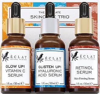 3-Pack Face Serums - Vitamin C, Hyaluronic Acid, Retinol for Anti-Aging, Hydrating Care