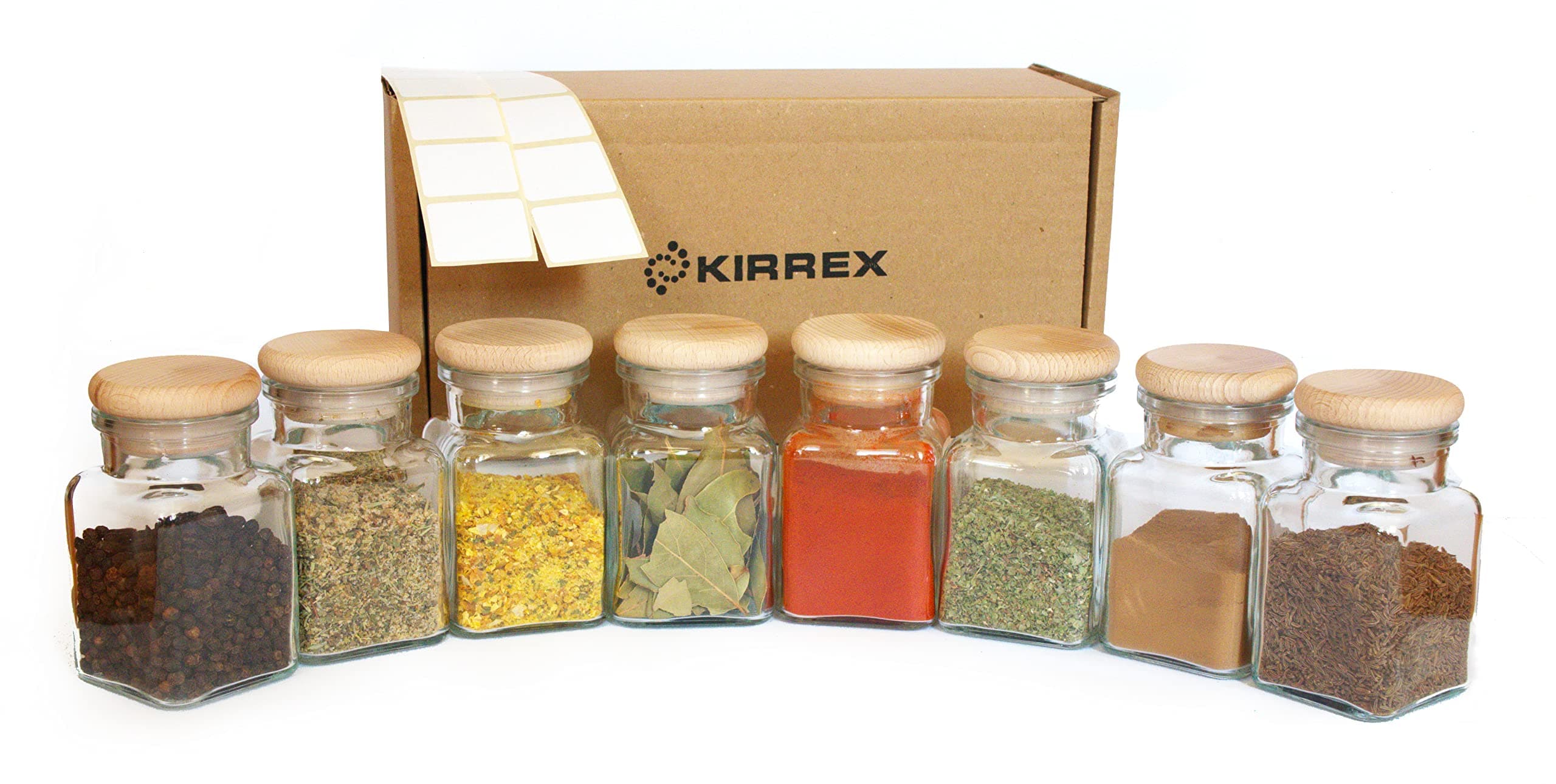 Kirrex Glass Spice Jars, 150 ml (Jars Set)