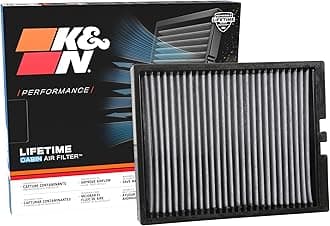 K&N Cabin Air filter compatible with Ford Mustang 2.3/3.7/5.0GT & Shelby Mustang 5.2 2015- (VF2053), White