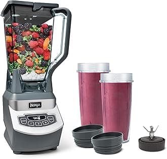 BL660 Professional Compact Smoothie & Food Processing Blender, 1100-Watts, 3 Functions -for Frozen Drinks, Smoothies, Sauces, & More, 72-oz.* Pitcher, (2) 16-oz. To-Go Cups & Spout Lids, Gray