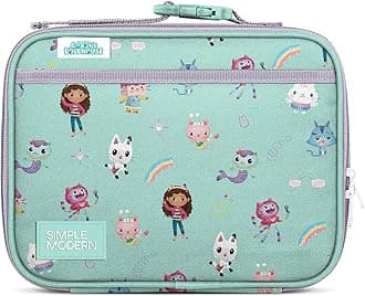 Simple Modern Gabby's Dollhouse Kids Lunch Box for School | Reusable Insulated Lunch Bag for Toddler, Girl, and Boy | Exterior & Interior Pockets | Hadley Collection | Gabby's Friends
