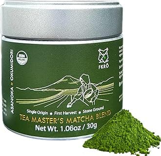 Organic Tea Master's Ceremonial Grade Japanese Matcha Green Tea Powder. 1st Harvest, Single Origin, Sugar-free. Flown in Fresh from Japan Every Month (30g/1.06oz) Tin