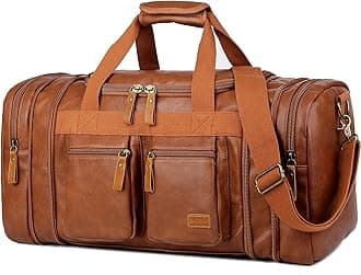 Vegan Leather Travel Duffel Weekender Bag Carry on Overnight Bag Sports Duffel Bag for Men and Women HB-21