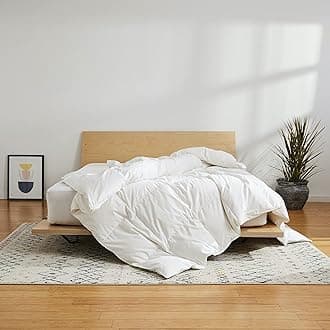 All Season Luxury Down Comforter, 100% Natural Canadian Duck Down Duvet Insert - 700 Fill Power, 100% Cotton Shell, Baffle Box Construction, King/Cali King Size Comforter