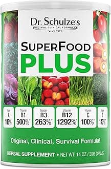 Dr. Schulze's SuperFood Plus - Everyday Superfood Supplement to Support Overall Wellness - Clean, Quality Nutrition - Supports Metabolism & Daily Energy - Gluten-Free & Dairy-Free - 14 oz