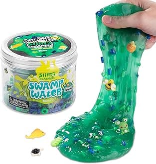 Crazy Aaron’s Slime Charmers - Swamp Water, Raspberry Scented Slime with Charms, Non-Toxic, Super Stretchy & Squishy Fidget Toy Suitable for Boys and Girls Aged 3Y+