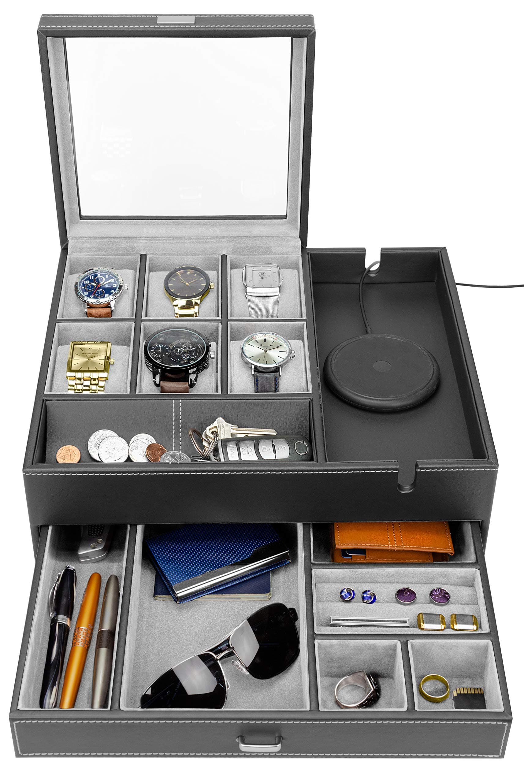 Commander Dresser Valet Watch Box