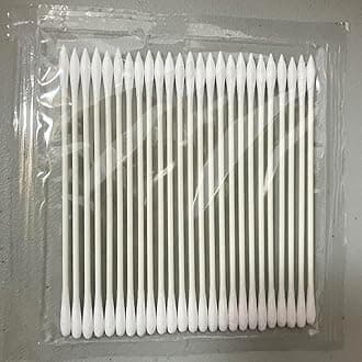 M00974 MOREZMORE 25pc Mini Pointed Tip and Rount Tip Micro Qtips Q-Tips Mini Swab Micro Swab G-Tip Cotton Tightly Wound Over Paper Handle