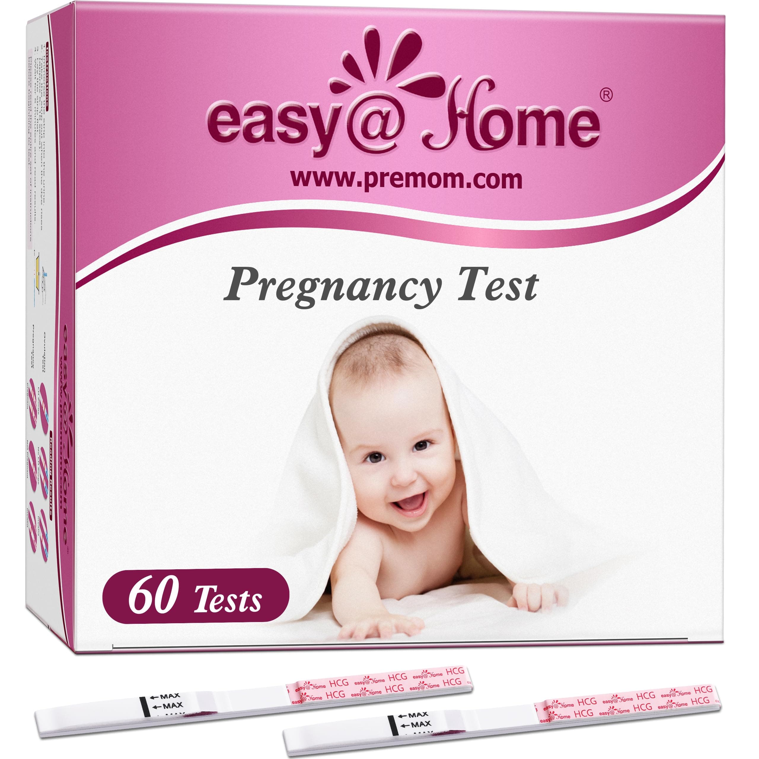 - 60 Pregnancy Tests: Early Detection Precise Results Pregnancy Test Strips - Bulk Pregnancy Strips - 60 hCG Test Strips