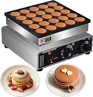 110V US Commercial 25PCS Mini Dutch Pancake Maker,950W Dutch Pancake Baker Ma...