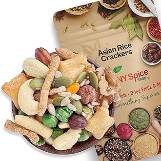NY Spice Shop Asian Rice Crackers - 3 Pound Rice Snacks - Crunchy, Spicy, Natural & Mixed Rice Crackers - No Artificial Colors