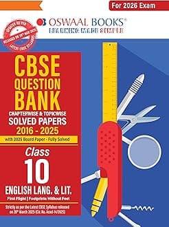 Oswaal CBSE Question Bank Chapterwise and Topicwise SOLVED PAPERS Class 10 ENGLISH LANGUAGE & LITERATURE For Exam 2026