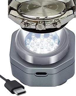 CoolFire (The Original) - USB-C UV Free Solar Watch Fast Charger for All Eco Solar Watches. Safe 24/7 Charging (No Timer Needed). Reloj Hombre Portable Charger. Fits G-Shock, Citizen, Seiko, Garmin GY