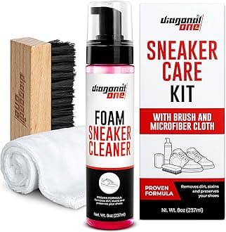 DIAGONAL ONE Shoe Cleaning Kit - Foam Sneaker Cleaner - 8oz White Tennis Shoe Cleaner - For Suede, Canvas, Nubuck