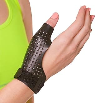 BraceAbility Hard Plastic Thumb Splint | Arthritis Treatment Brace to Immobilize & Stabilize CMC, Basal and MCP Joints for Trigger Thumb, Tendonitis Pain, Sprains (Small Right)