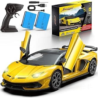 AEROQUEST Lamborghini Remote Control Car, Officially Licensed 1:14 Lambo RC Car for Boys Girls Birthday Gift, Yellow Toys for 3 4 5 Years Old（Yellow）