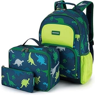 Kids Backpack for Boys Girls 4-8 Kindergarten Elementary School Backpack with Lunch Box - 15” H Fit Folder