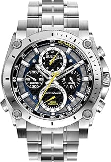 Men's Icon High Precision Quartz Chronograph Watch, Curved Mineral Crystal