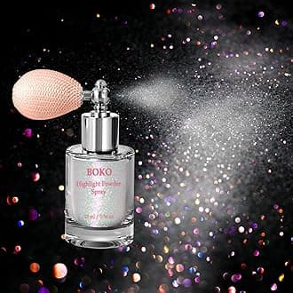 Boko Body Glitter Spray, Iridescent Glitter Spray for Sparkling Body Face Hair Nail Clothes, Hair Glitter Spray Body Shimmer Powder for Highlighter Makeup Festival Concert Party Rave Accessories