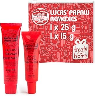 Lucas Pawpaw Lip Ointment, Lucas Pawpaw Cream, Lucas Pawpaw Ointment for Lips & Dry Skin (15g + 25g)