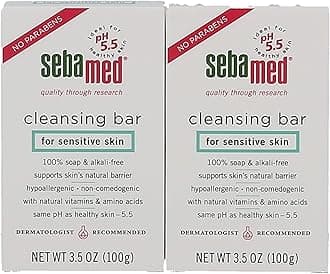 Sebamed Soap-free Cleansing Bar For Sensitive Skin, 3.5-Ounce Boxes (Pack of 2)