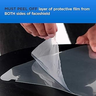 TCP Global Salon World Safety Face Shields with Glasses Frames (Pack of 4) - Ultra Clear Protective Full Face Shields to Protect Eyes, Nose, Mouth - Anti-Fog PET Plastic Sanitary Droplet Splash Guard