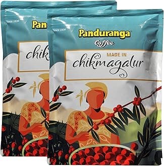 Panduranga Coffee | Made in Chikmagalur | Single Origin Specialty Coffee | 80% Coffee & 20% Chicory- 500grams (Pack of 2)
