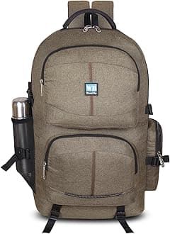 65 L Brown Trendy Laptop Backpack Lightweight Trekking & Rucksack, Travel Waterproof for Men & Women, Office, Travel, Casual, Laptop 15 Inch