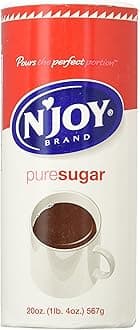 N'joy 90585 Sugar, 20 Oz Canister Dispenser, Red