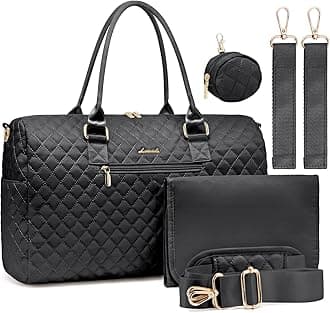 LOVEVOOK Diaper Bag Tote with Pacifier Case and Changing Pad, Large Capacity Mommy Bag for Hospital and Weekender Travel, Functional Baby Bag Newborn Baby Essential, Black