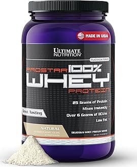 - Prostar Whey Protein Powder Isolate, Natural - Low Carb, High Protein Powder Shake for Muscle Gain & Recovery - Low Sodium, Low-Fat & Keto Friendly - 2 lbs Tub