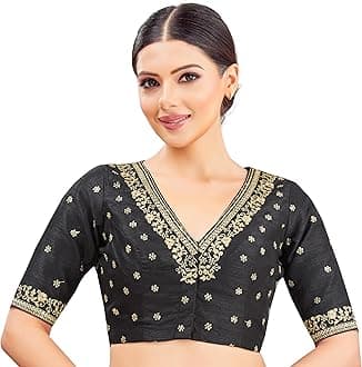 Studio Shringaar Women's Embroidered Wedding Saree Blouse