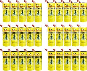 Plai Pesticide Free Fly Paper Strips Sticky Catchers Set Fruit Fly Trap Insect Sticky Trap for Indoors and Outdoors Use (24 Pack)