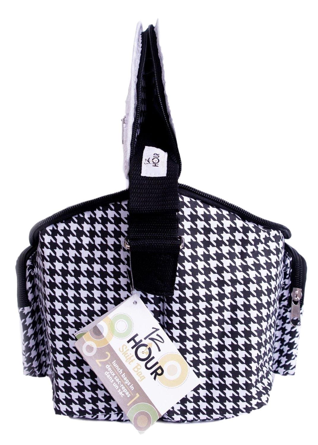 Adult's 12-hour Shift 2-sided Lunch Bag (Houndstooth)