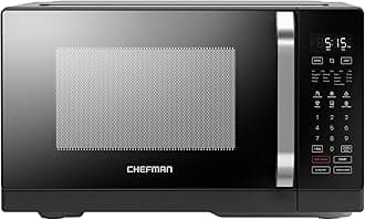 Chefman MicroCrisp Countertop Microwave Oven and Convection Oven, with Integrated Crisper, Guided Touchscreen Interface, 10 Power Levels, Mute Function, and Eco Mode, 1800W and 0.8 Cu. Ft. - Black