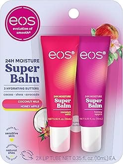24H Moisture Super Balm - Coconut Milk & Honey Apple, Day or Night Lip Treatment, Made for Sensitive Skin, Lip Balms & Moisturizers, 0.35 fl oz, 2-Pack