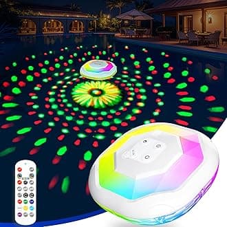 Floating Pool Lights,9000mAh Rechargeable Pool Lights With Remote,Pool Light that Float IP68 Waterproof, Color Changing Swimming Pool Lighting,Pool Floating Light for Inground Above Ground Pools-1PC