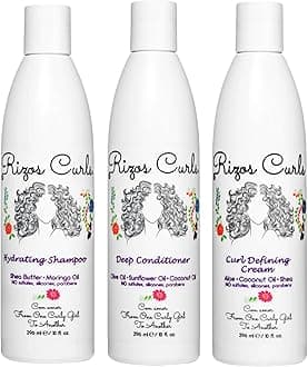 Rizos Curls Curly Hair Define Bundle Set One Hydrating Shampoo One Deep Conditioner And One Defining Cream Latina Hair Care Products