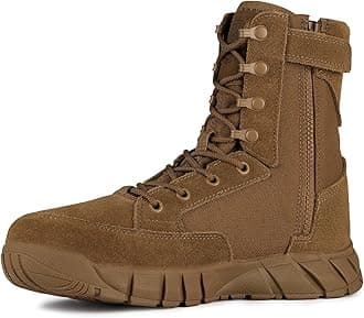 Men's Work Tactical Boots 8 Inches Lightweight Combat Boots Durable Suede Leather Military Boot Desert Boot