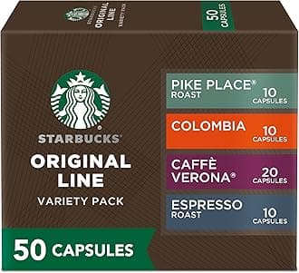 STARBUCKS By Nespresso Capsules, (50 Pods, Compatible With Nespresso Original Machines) (Intense Variety Pack), 426 Gram