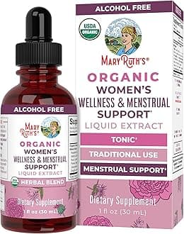 MaryRuth Organics USDA Organic Women's Wellness Liquid Herbal Supplements | Includes Stinging Nettle, Raspberry Leaf, Eleuthero Root, Chaste Tree Berry | Menstrual Support | Non-GMO, Vegan