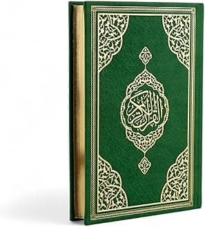 FURKAN The Noble Qur'an Arabic Large Size, Al Quran Al Karim, Islamic Gift, Gift for Men & Women, (6.7x9.5″) Thermo Leather Quran - Green