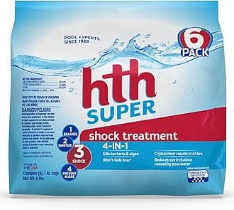 HTH 52008 Super Shock Treatment Swimming Pool Cleaner, Pack of 6
